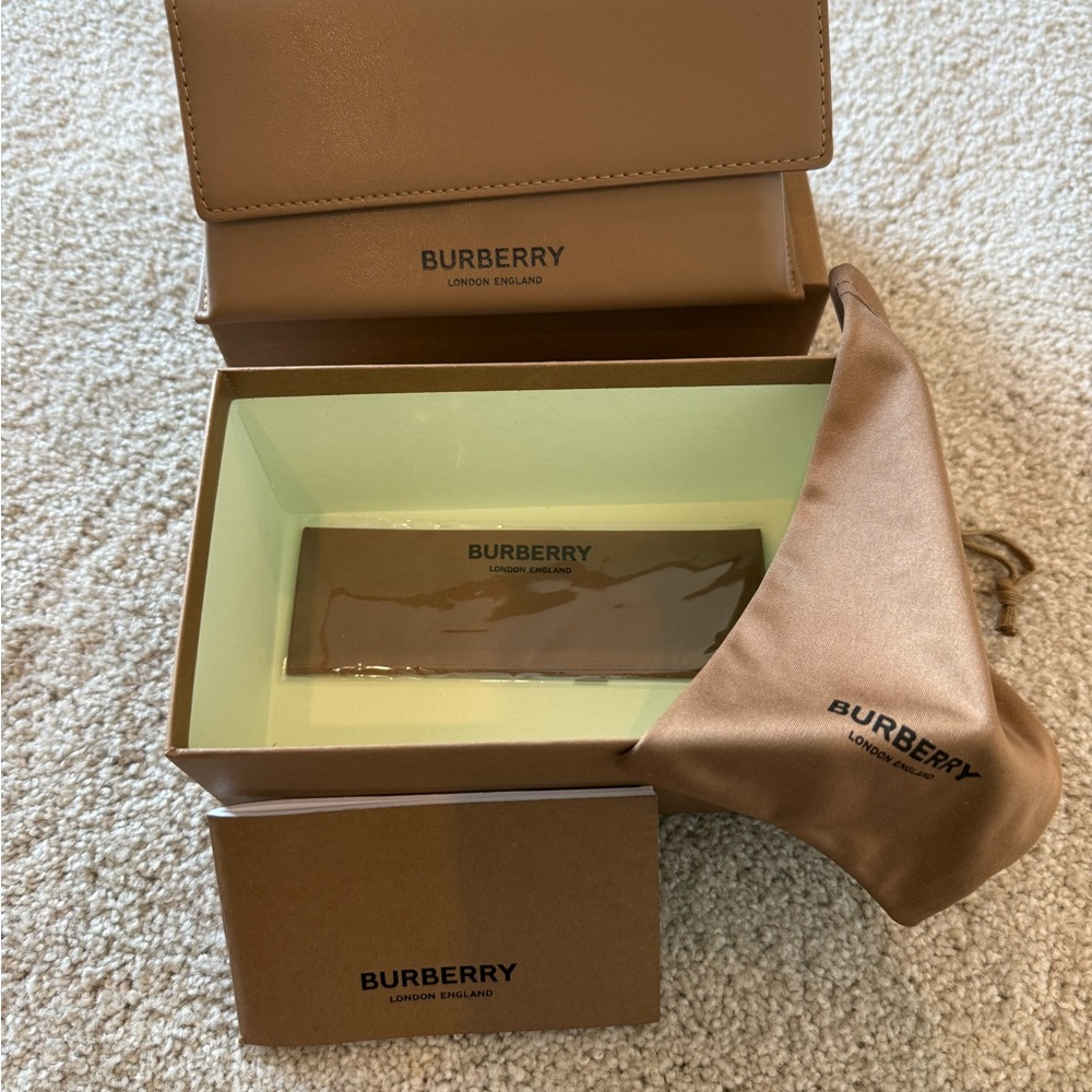 Burberry sunglass case with Box and Dust Bag